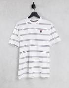 Fila Striped T-shirt With Logo In White