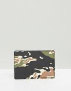Abuze London Card Holder With Camo Print - Brown