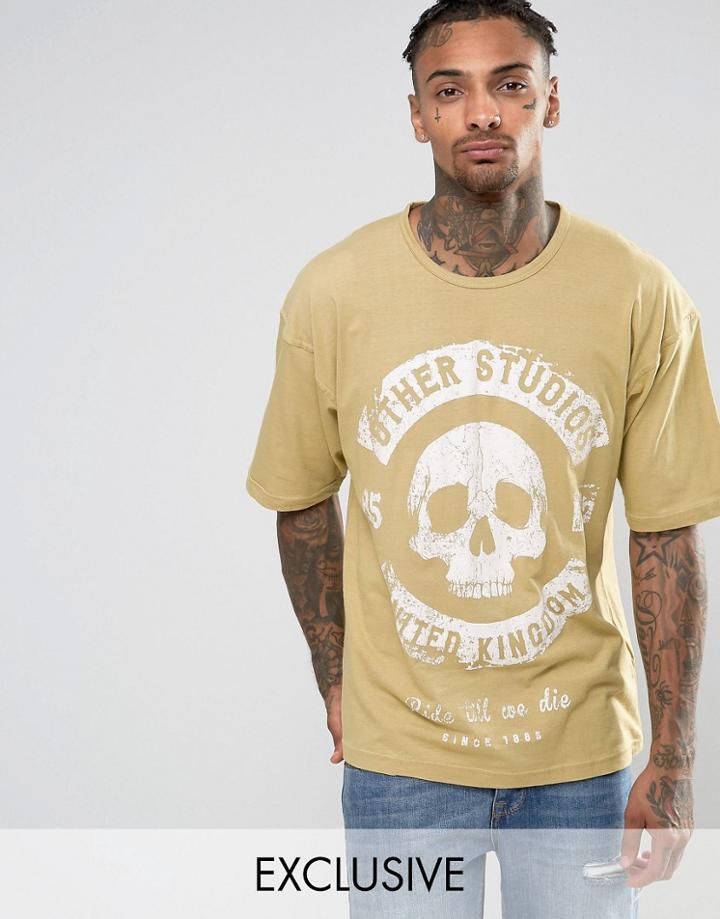 Other Uk Oversized Wolf T-shirt - Stone