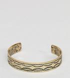 Reclaimed Vintage Inpsired Textured Bangle In Burnished Gold Exclusive To Asos - Gold