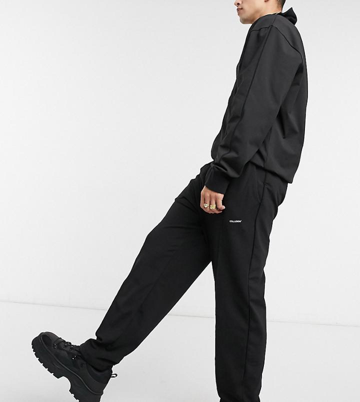 Collusion Tapered Sweatpants In Poly Tricot-grey