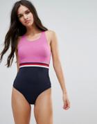 Tommy Hilfiger Icon Tape Swimsuit - Navy