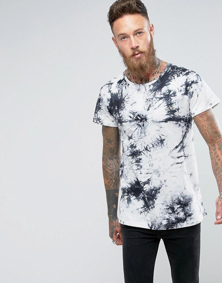 Roadies Of 66 Oversized T-shirt In Tie Dye - Gray