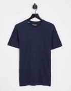 Selected Homme Cotton T-shirt In Navy