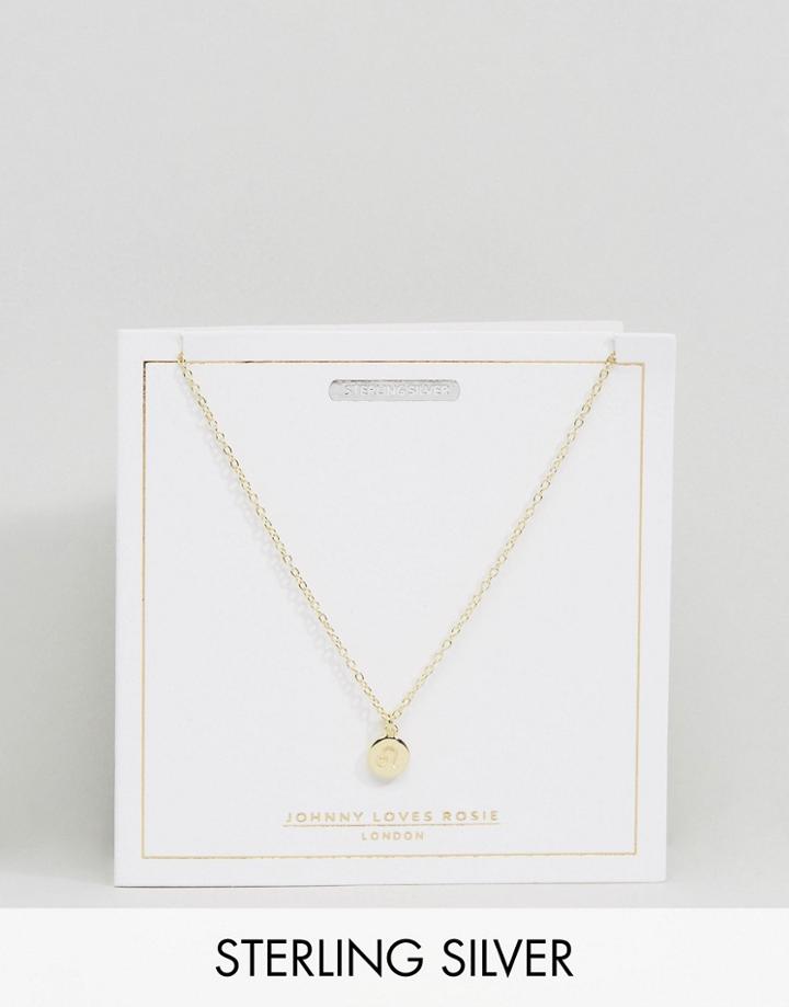 Johnny Loves Rosie Gold Plated Leo Disc Necklace - Gold