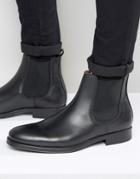 Selected Homme Oliver Leather Chelsea Boots - Black