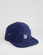 Fila Cap In Fleece With Box Logo Exclusive To Asos - Navy