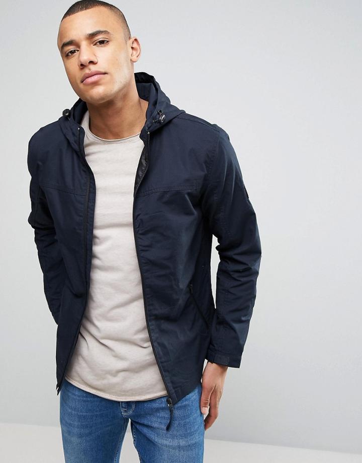 Jack & Jones Core Light Weight Hooded Jacket - Navy