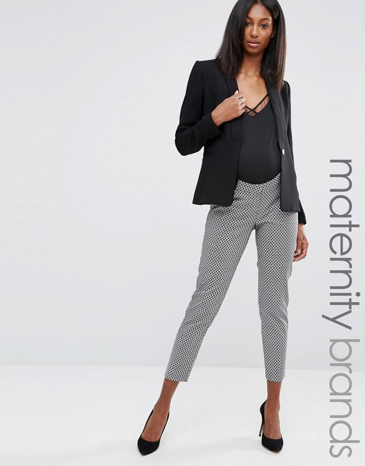 Asos Maternity Geo Jacquard Pant - Multi