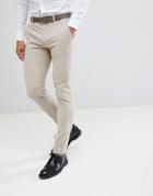 Asos Super Skinny Smart Pants In Stone - Stone