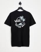 Vans Classic Palm Back Print T-shirt In Black