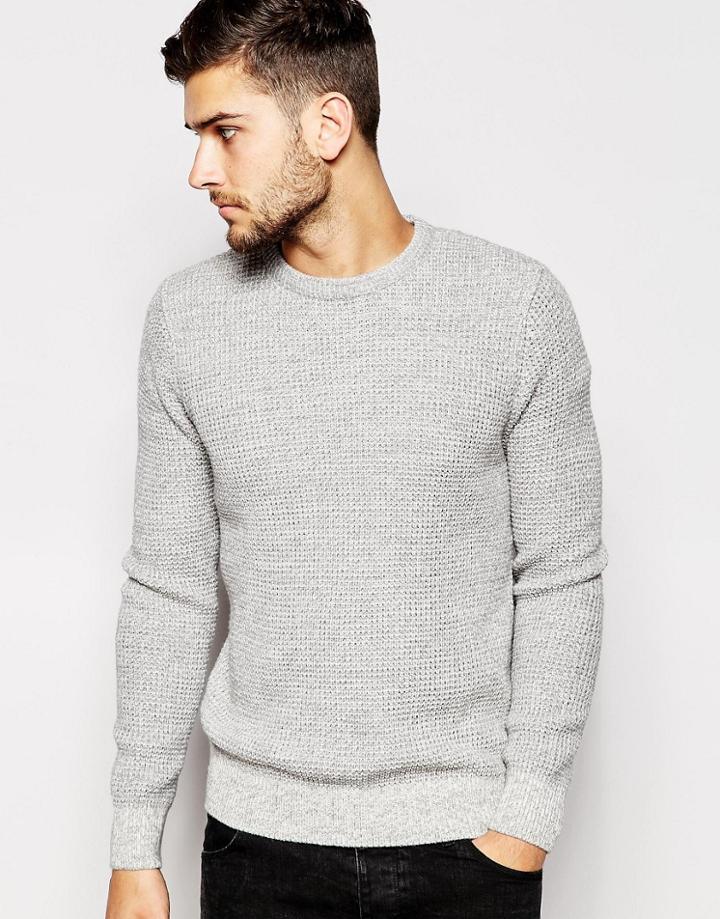 New Look Ribbed Sweater - Silver