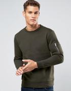 Burton Menswear Khaki Sweat - Green