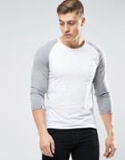 Produkt Contrast Raglan 3/4 Length Sleeve Top - White