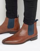 Kg Kurt Geiger Baxter Leather Chelsea Boots - Tan