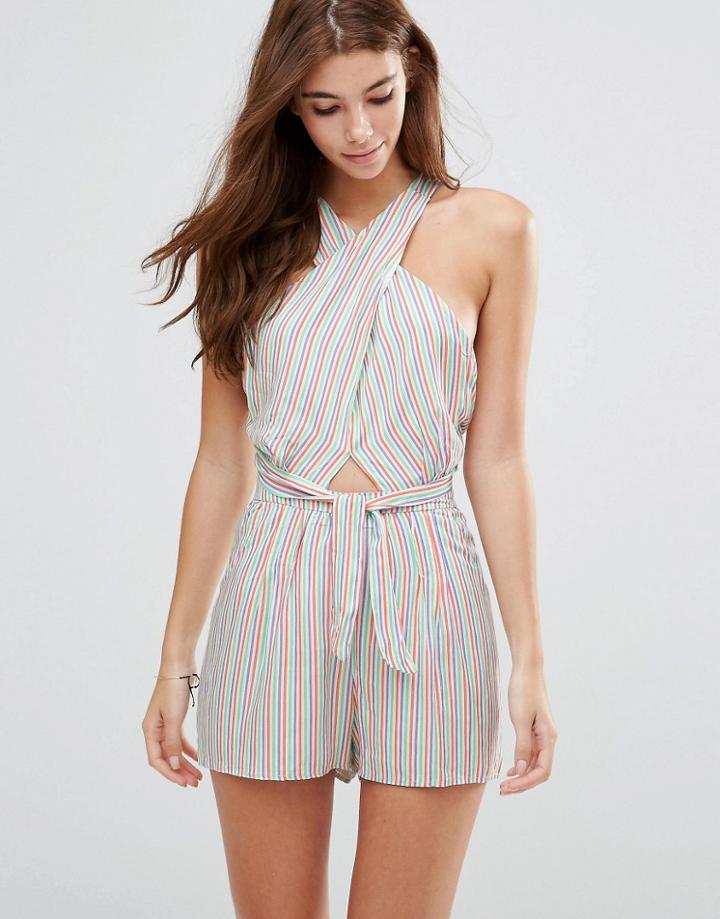 6 Shore Road Cargo Wrap Romper - Multi