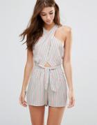 6 Shore Road Cargo Wrap Romper - Multi