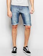 Threadbare 5 Pocket Denim Shorts - Blue