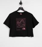 The North Face Stroke Mountain Cropped T-shirt In Black Exclusive At Asos