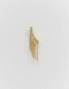Orelia Gold Plated Crystal Fringe Cuff Look Earrings - Pale Gold