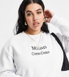 In The Style Plus X Lorna Luxe Milan Oversized Sweatshirt In White