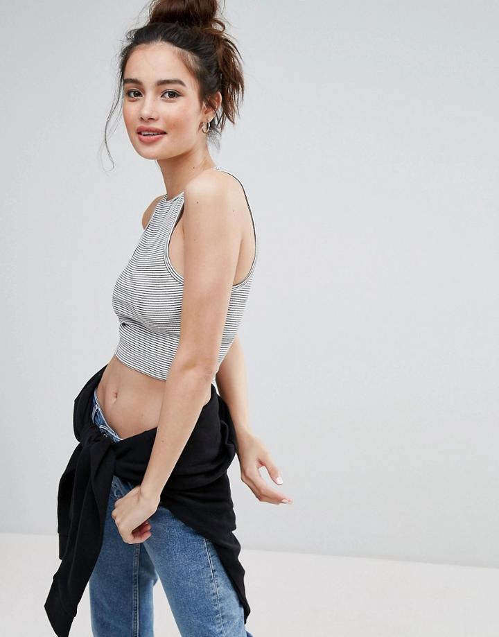 Pull & Bear Crop Tank Top - Multi