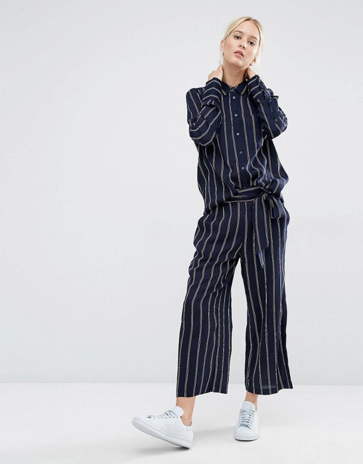 Gestuz Sus Relaxed Culottes In Stripe - Multi