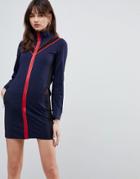 Cubic Hillary Knit Sporty Bodycon Dress - Navy