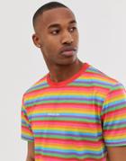 Urban Threads Rainbow Striped T-shirt-multi