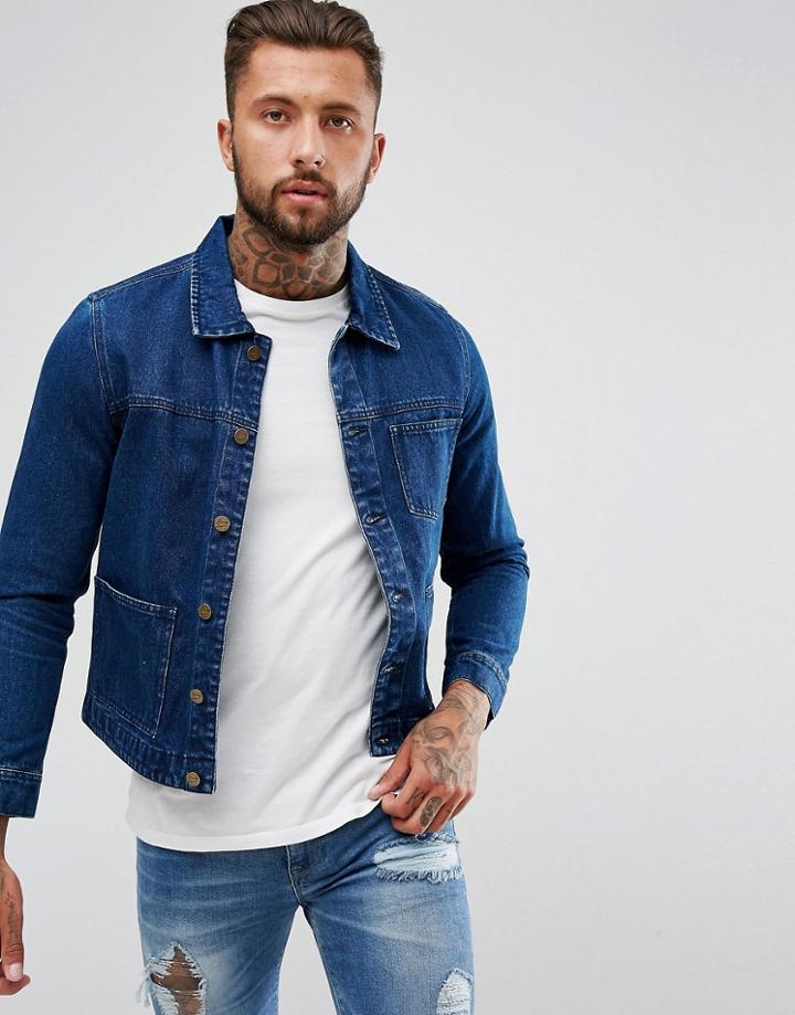 Hoxton Denim Workwear Denim Jacket - Blue