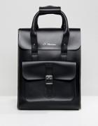 Dr Martens Black Leather Backpack - Black