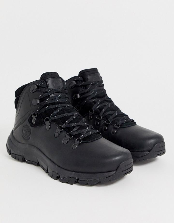 Timberland Garrison Field Waterproof Boots In Mid Black