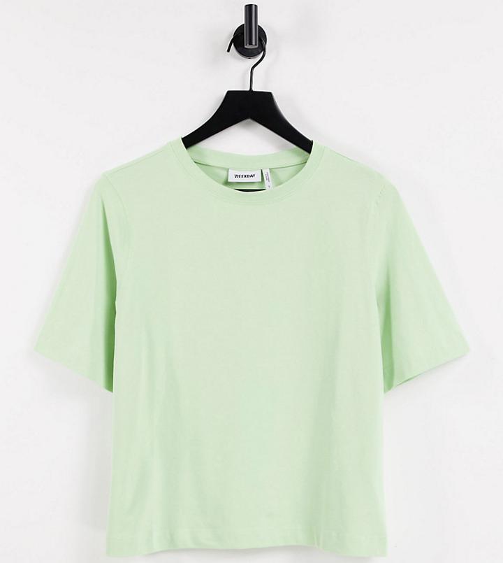 Weekday Trish Exclusive Cotton T-shirt In Green