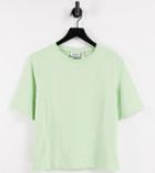 Weekday Trish Exclusive Cotton T-shirt In Green