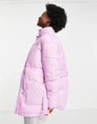 Influence Belted Puffer Jacket In Pink