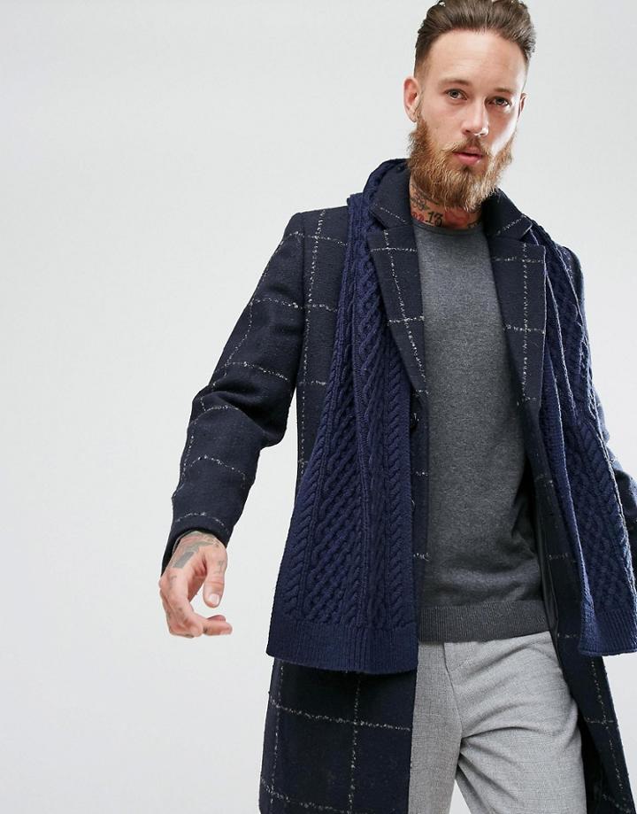 Boardmans Cable Scarf - Blue
