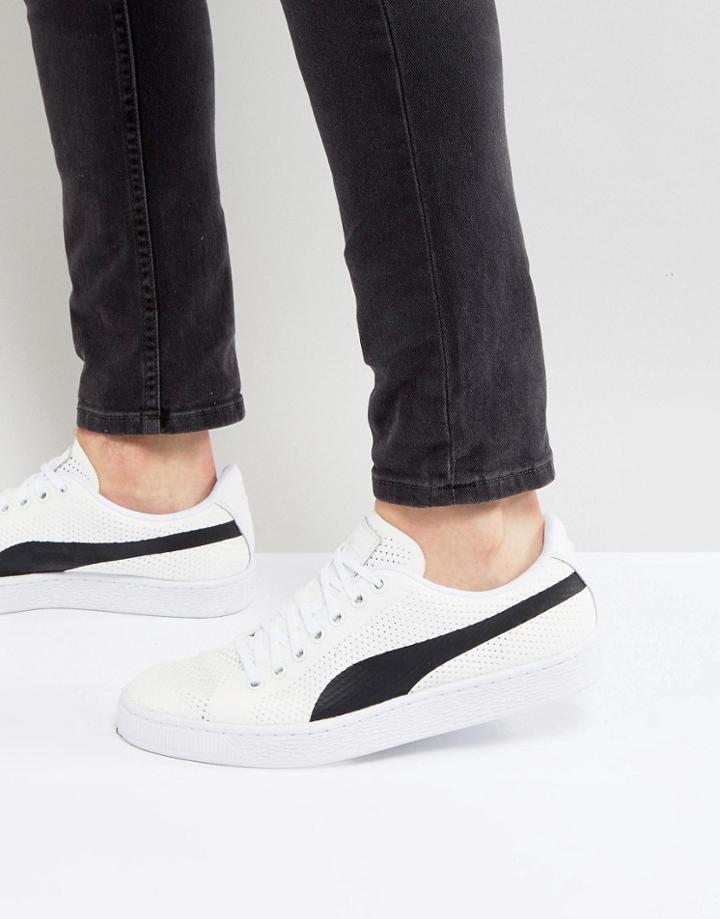 Puma Basket Classic Evoknit Sneakers - White