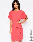 Asos Tall Waterfall Pencil Dress - Coral