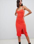 River Island Bodycon Mini Dress With Metal Trim In Red