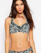 Pour Moi Daisy Underwired Halter Bikini Top - Green