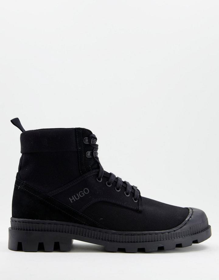 Hugo Bustler Hiking Boots In Black