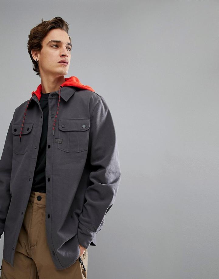 Volcom Snow Field Bonded Flannel Jacket - Gray
