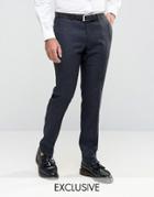 Noose & Monkey Super Skinny Smart Pants In Fleck - Navy
