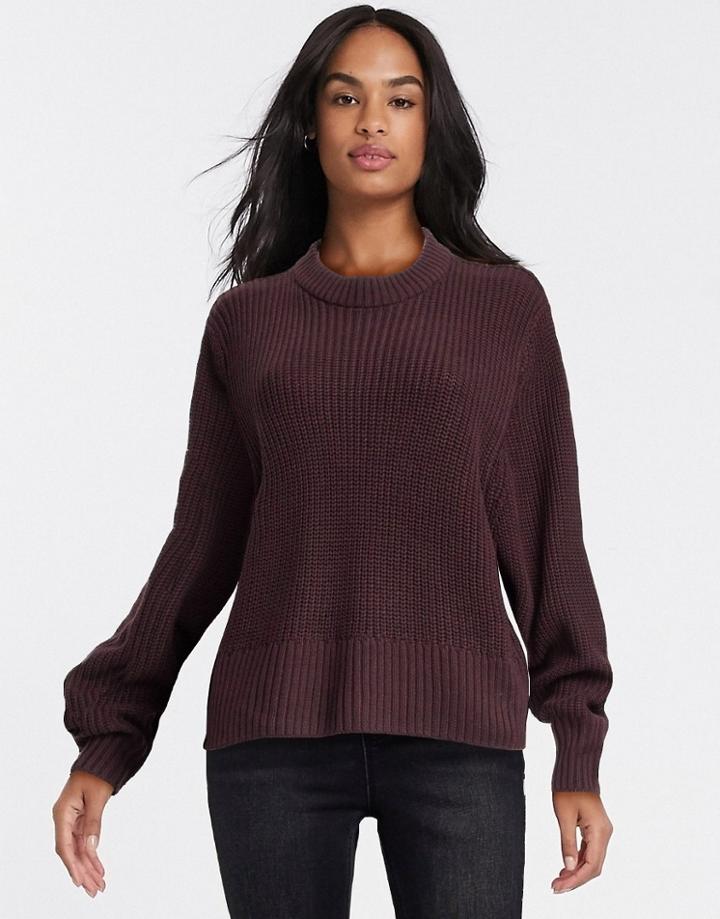Monki Round Neck Sweater-red