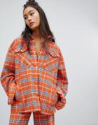The Ragged Priest Shirt In Check Two-piece - Red