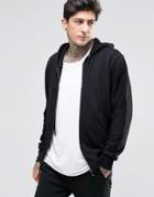 Diesel S-pilot Hood Zipthru Sweat Mesh Sleeves - Black
