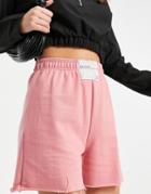 Public Desire Sweat Shorts In Rose-pink