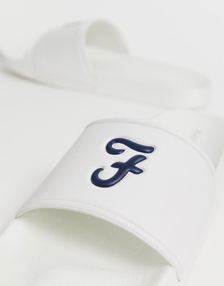 Farah Logo Slides In White