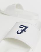Farah Logo Slides In White