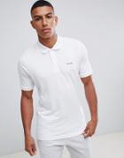 Nicce Polo Shirt In White With Small Logo - White